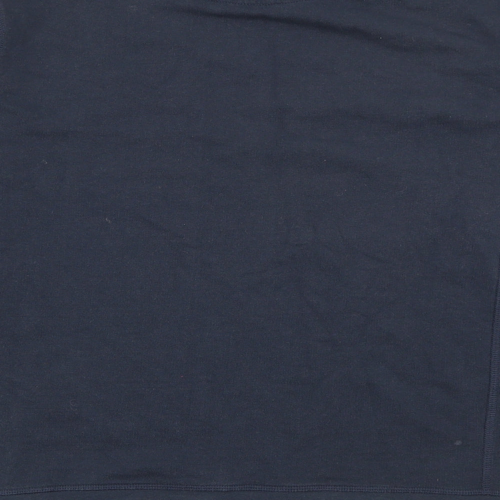 Garment Makers Mens Blue Cotton Pullover Sweatshirt Size L