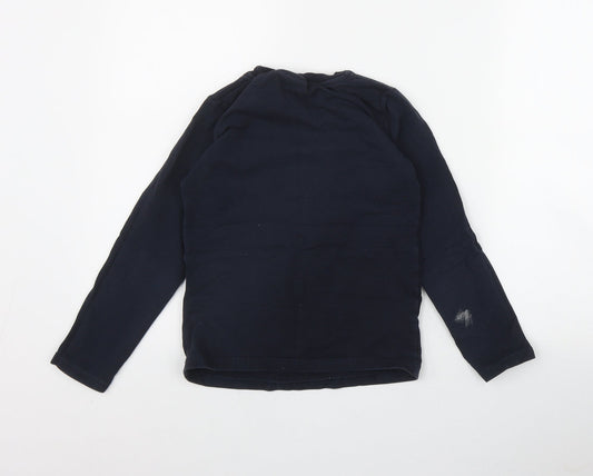Atabay Boys Blue Cotton Pullover Sweatshirt Size 7-8 Years Pullover - Football