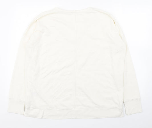 Gap Mens Ivory V-Neck Cotton Pullover Jumper Size M