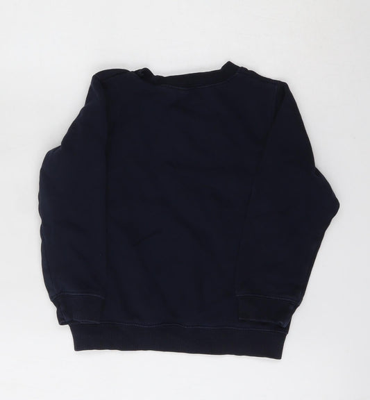 SCHOOLWEAR Boys Blue Cotton Pullover Sweatshirt Size 4 Years