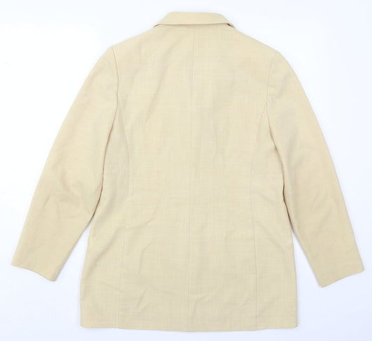 Focus Womens Beige Jacket Size 12 Button