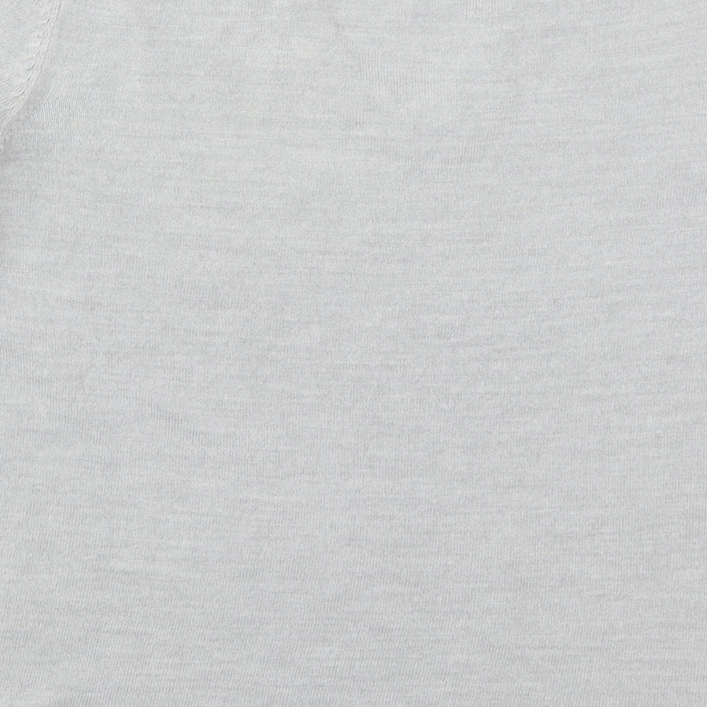 Marks and Spencer Womens Grey V-Neck Acrylic Pullover Jumper Size 12