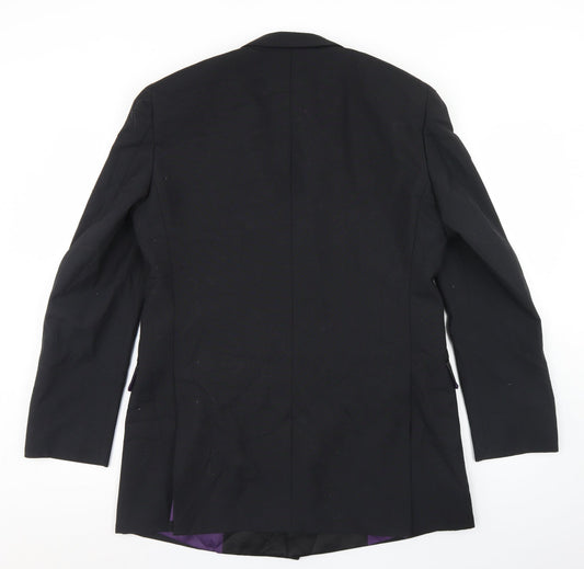 Charlton Gray Mens Black Polyester Jacket Blazer Size 38