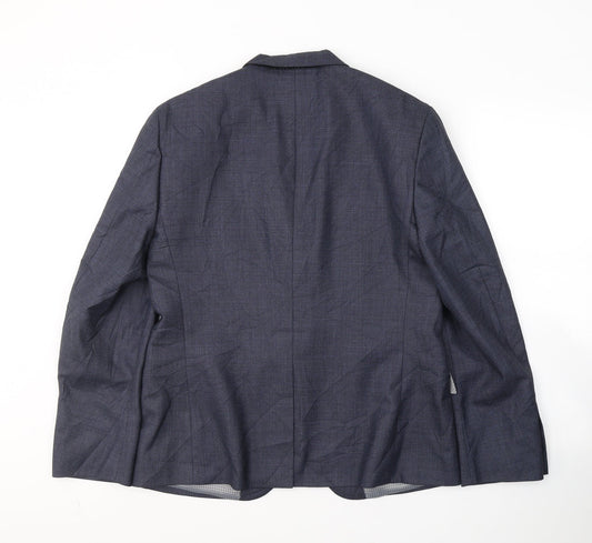 BHS Mens Blue Polyester Jacket Suit Size S