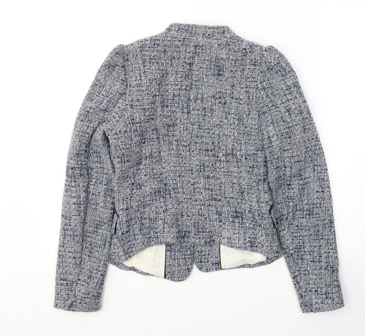 H&M Womens Blue Jacket Blazer Size 4