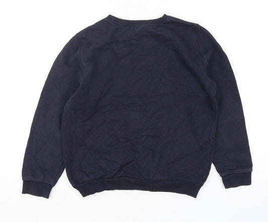 F&F Boys Blue Cotton Pullover Sweatshirt Size 9-10 Years Pullover