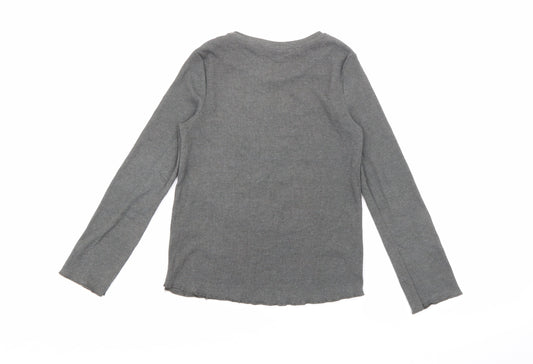 TU Girls Green Crew Neck Cotton Pullover Jumper Size 5-6 Years