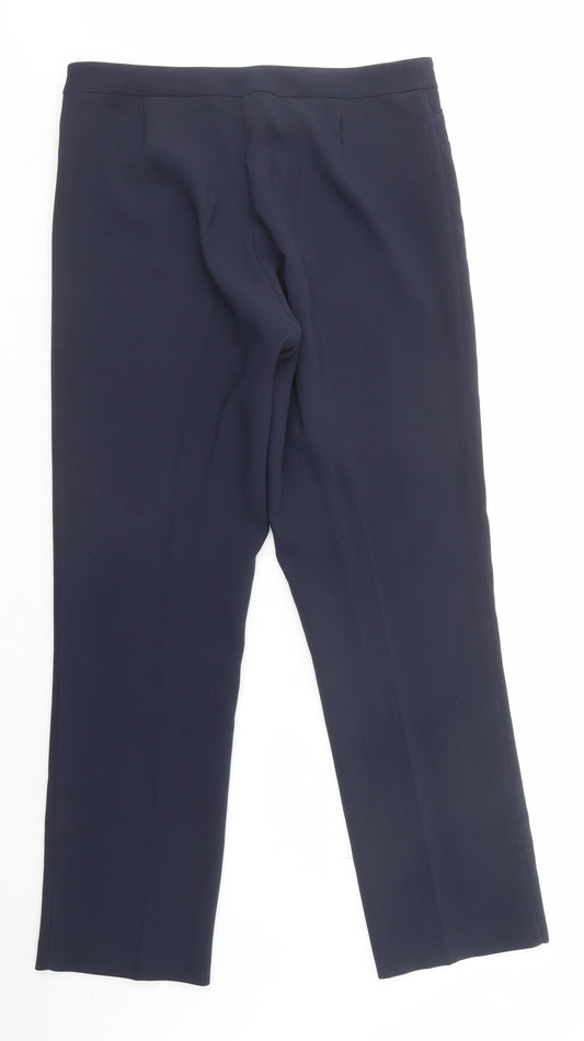 Gerard Womens Blue Polyester Dress Pants Trousers Size 12 L32 in Regular Button