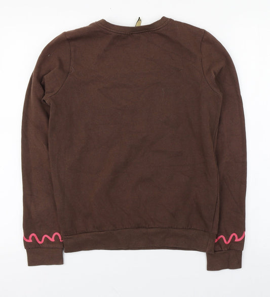 Divided Womens Brown Cotton Pullover Sweatshirt Size XS - Gingerbread
