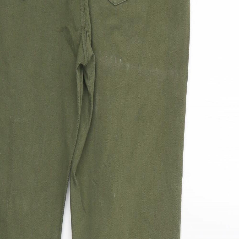 Quiz Womens Green Cotton Jegging Jeans Size 10 L31 in Regular Button