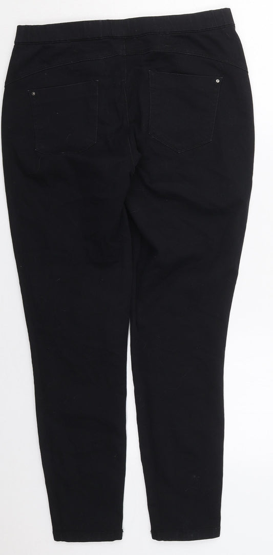 Denim Co Womens Black Cotton Jegging Jeans Size 10 L26 in Regular