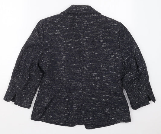 Alex & Co Womens Blue Cotton Jacket Blazer Size 12