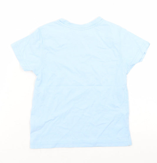 Gap Boys Blue Cotton Basic T-Shirt Size 2 Years Crew Neck