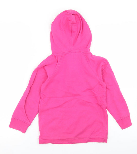 Gap Girls Pink Polyester Pullover Hoodie Size 5 Years