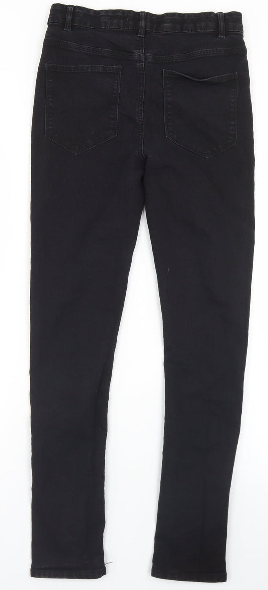 Studio Girls Black Cotton Skinny Jeans Size 13-14 Years Regular Button