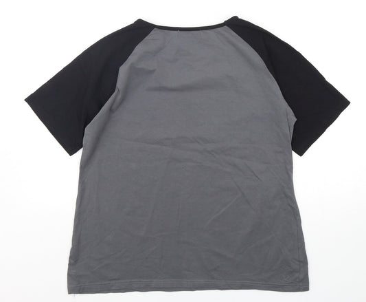 Aiboria Mens Multicoloured Polyester T-Shirt Size M Round Neck
