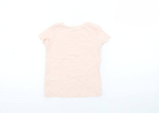 RTR Girls Pink Cotton Pullover T-Shirt Size 5 Years Crew Neck