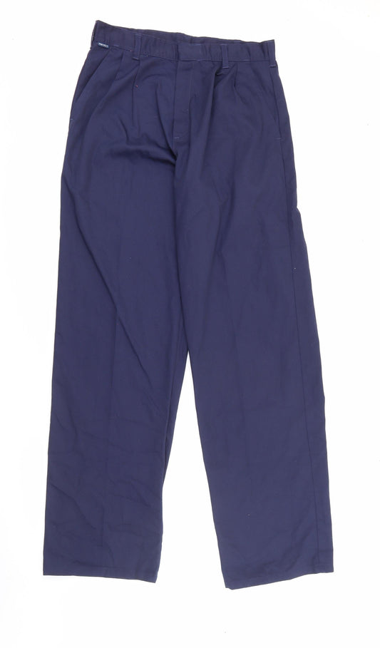 Portwest Mens Blue  Polyester Trousers  Size 30 in L33 in Regular Zip