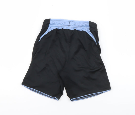 Hummel Boys Black Polyester Sweat Shorts Size 5-6 Years Regular