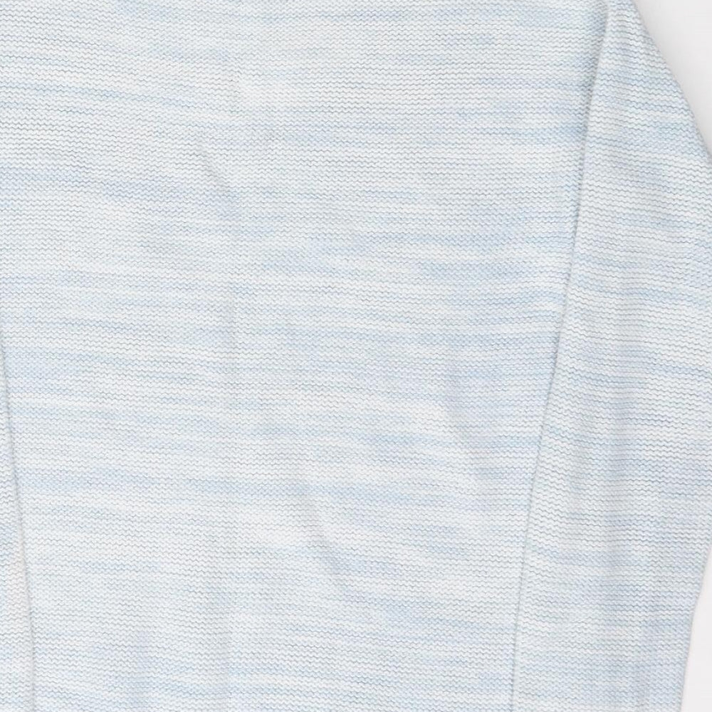Per Una Womens Blue Boat Neck Cotton Pullover Jumper Size 10
