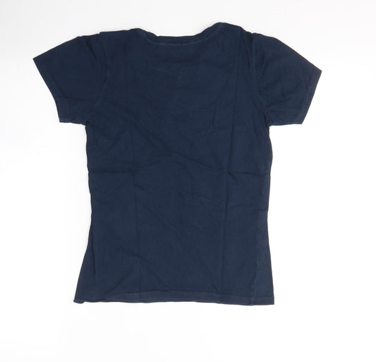 Bladerunner Womens Blue Cotton Basic T-Shirt Size M Round Neck - Wallace