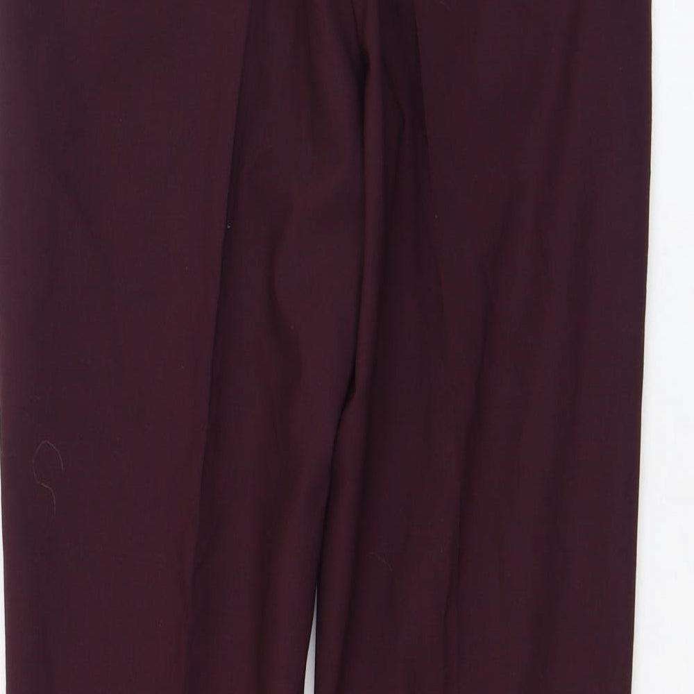 Karen By Simonsen Womens Purple Polyester Trousers Size 34 L27 in Regular Zip