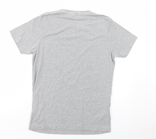 Xplicit Mens Grey Cotton T-Shirt Size S Crew Neck