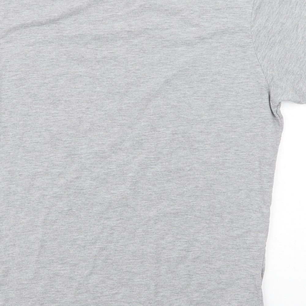 Xplicit Mens Grey Cotton T-Shirt Size S Crew Neck
