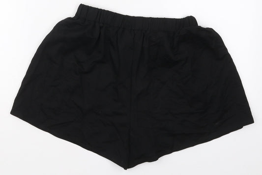 ASOS Womens Black Viscose Bermuda Shorts Size 8 Regular Drawstring