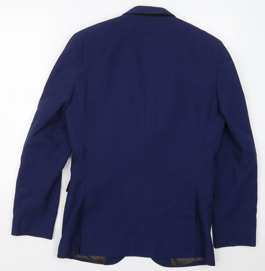 NEXT Mens Blue Polyester Jacket Suit Jacket Size 38