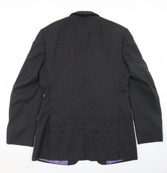 Burton Mens Grey Wool Jacket Blazer Size 40