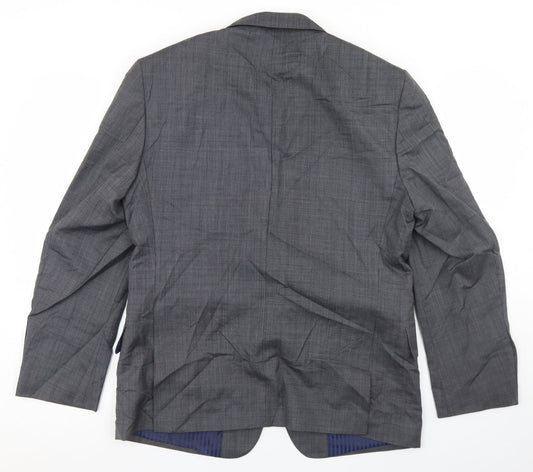 Marks and Spencer Mens Grey Wool Jacket Blazer Size 40
