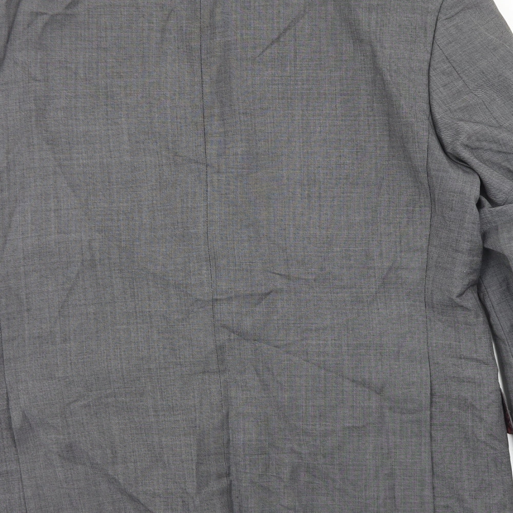 Marks and Spencer Mens Grey Wool Jacket Blazer Size 40
