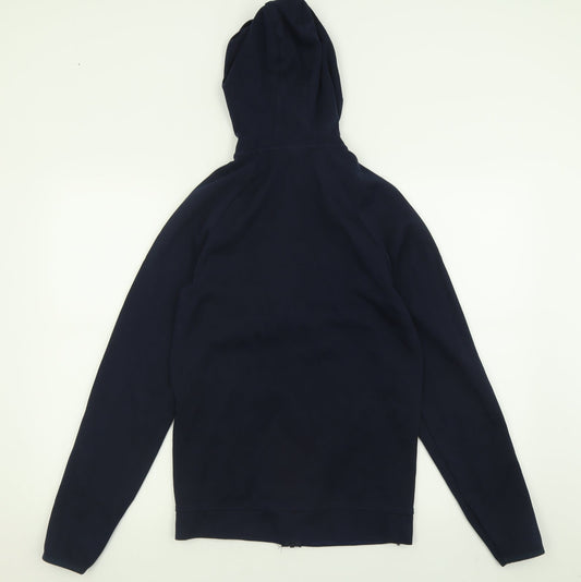Matalan Mens Blue Cotton Full Zip Hoodie Size XS