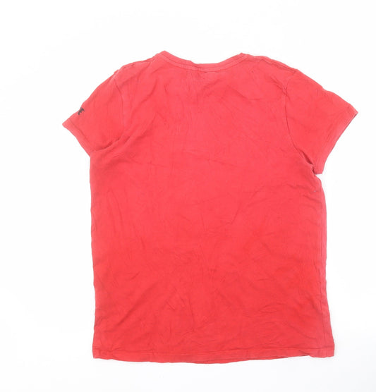 Primark Boys Red 100% Cotton Pullover T-Shirt Size L Round Neck Pullover - Fortnite