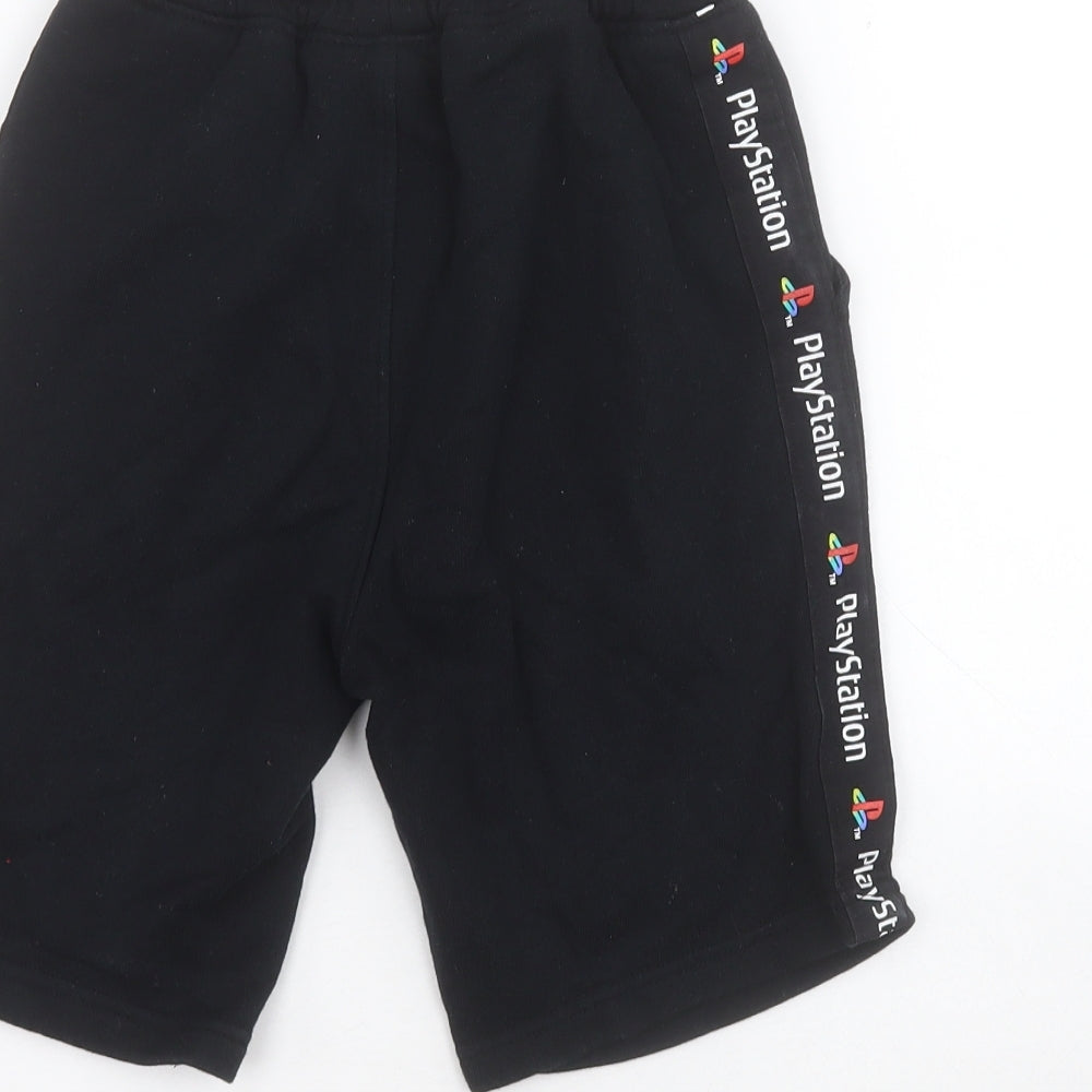 NEXT Boys Black 100% Cotton Sweat Shorts Size 9 Years Regular Drawstring - Playstation
