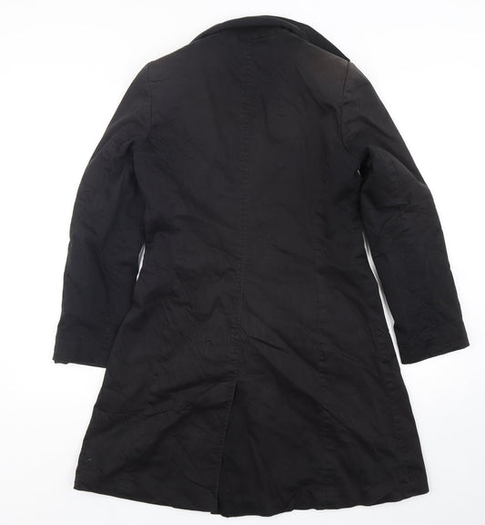 South Womens Black Overcoat Coat Size 10