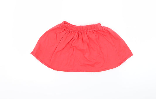 RTR Girls Red Cotton Flare Skirt Size 4 Years Regular
