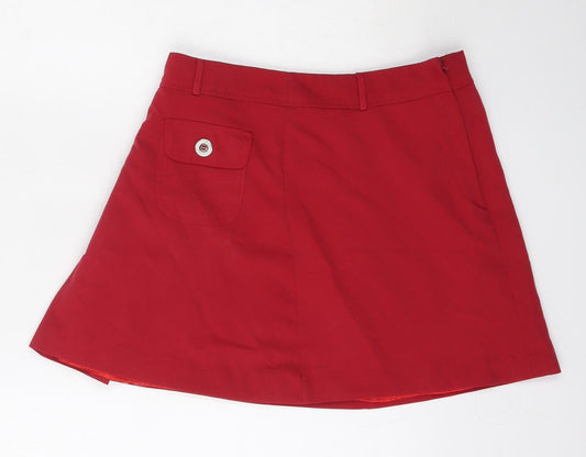 Atmosphere Womens Red Polyester A-Line Skirt Size 10