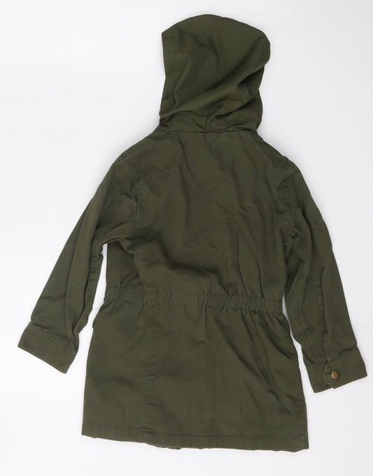 Matalan Girls Green Anorak Jacket Size 7 Years