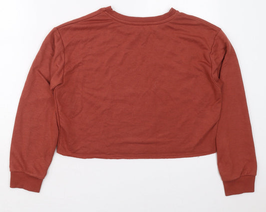 New Look Girls Brown Cotton Pullover Sweatshirt Size 14-15 Years Pullover - Arizona