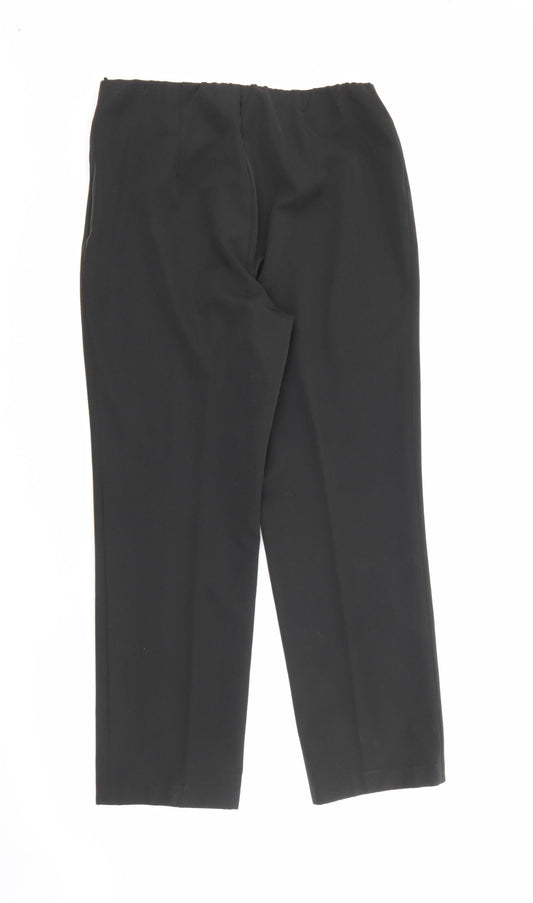 Fair Lady Womens Black Polyester Trousers Size 30 in L26 in Regular Zip
