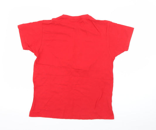 anbor Boys Red Cotton Pullover T-Shirt Size 12-13 Years Crew Neck - Fortnite