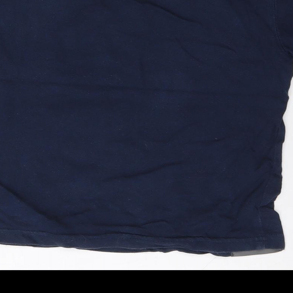 Irish Football Association Boys Blue Cotton Basic T-Shirt Size 2-3 Years Round Neck