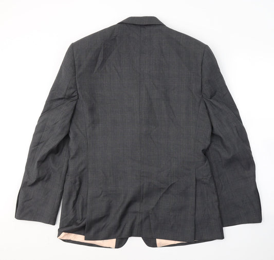 French Connection Mens Grey Wool Jacket Suit Jacket Size S