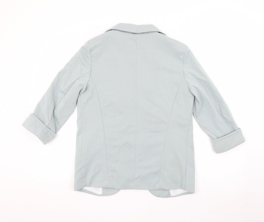 Haoduoyi Womens Blue Polyester Jacket Blazer Size XL