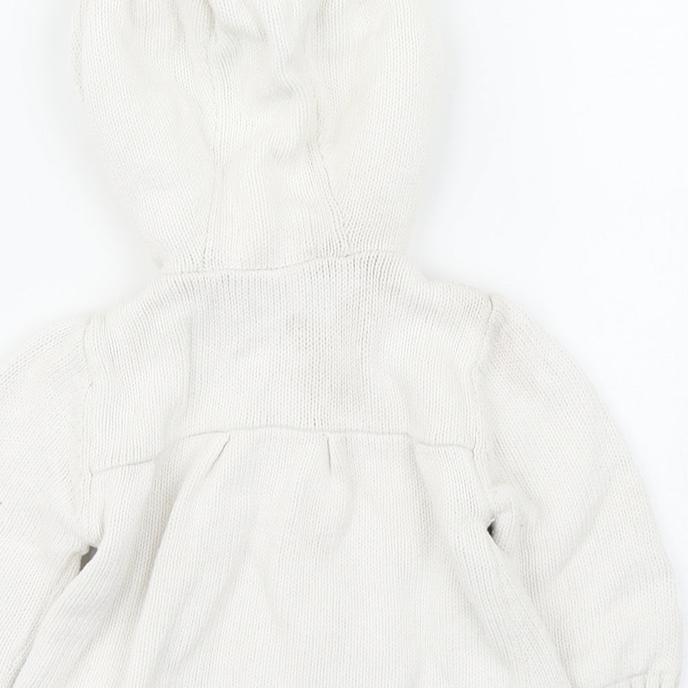 TU Girls White Jacket Coatigan Size 6-9 Months Button