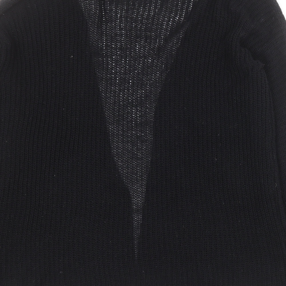 SheIn Womens Black V-Neck Polyester Cardigan Jumper Size M