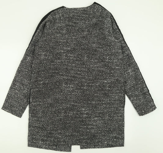 Minus Womens Black Geometric Jacket Blazer Size 10
