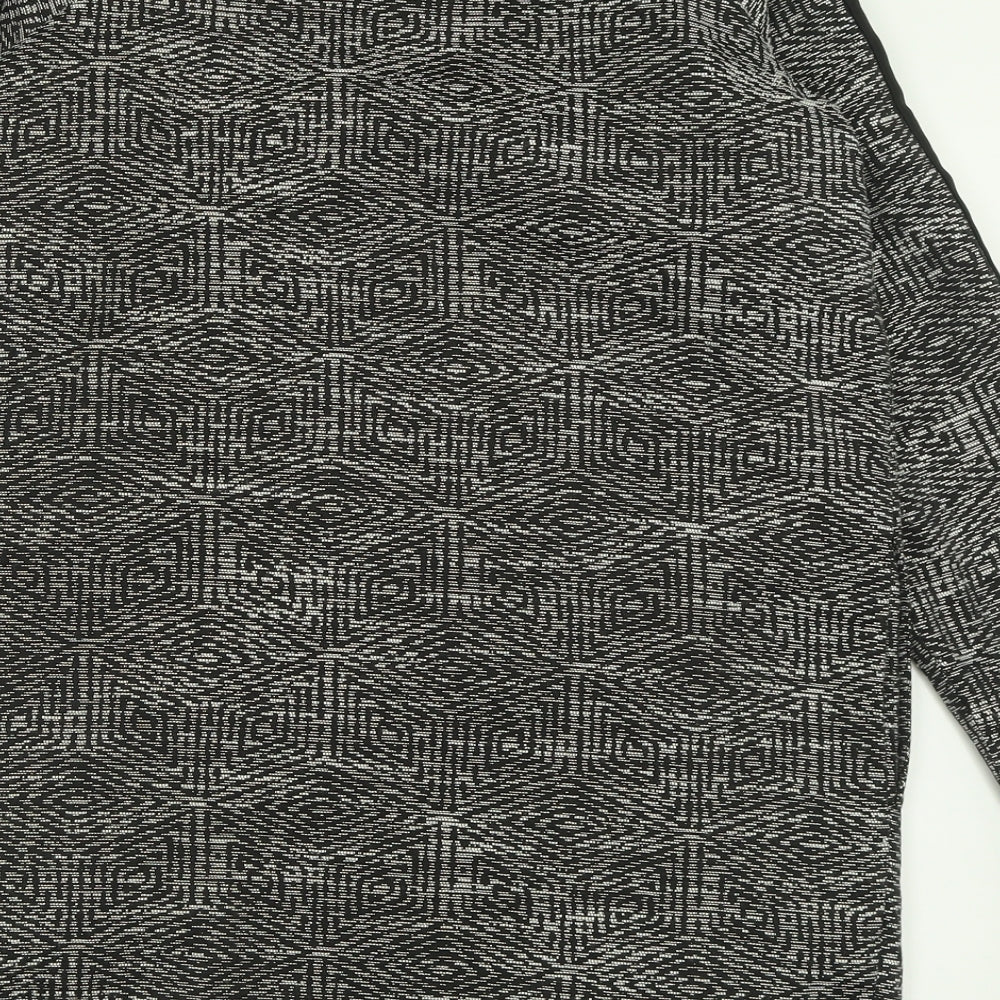 Minus Womens Black Geometric Jacket Blazer Size 10
